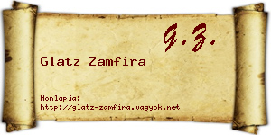 Glatz Zamfira névjegykártya